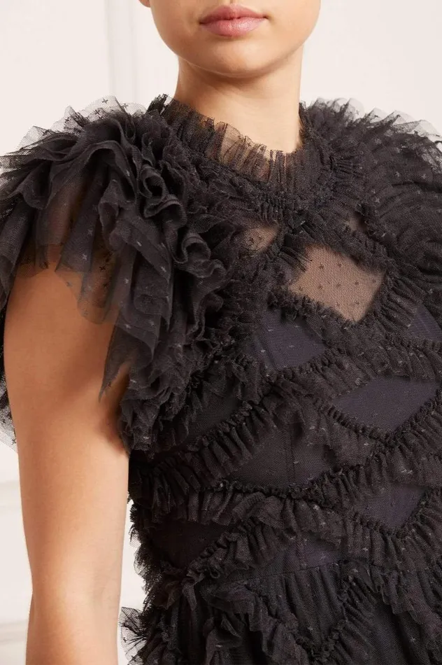 Needle and Thread Dresses Genevieve Ruffle Gown Black 8211 Women
