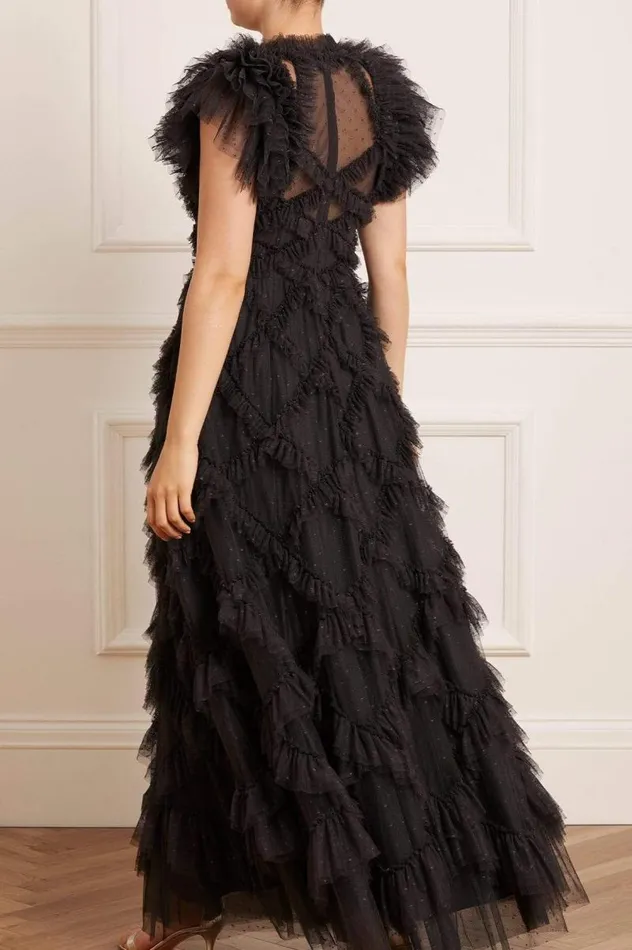Needle and Thread Dresses Genevieve Ruffle Gown Black 8211 Women