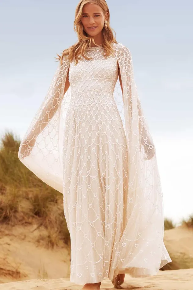 Needle and Thread Dresses Heart Lattice Ankle Gown Champagne 8211 Women