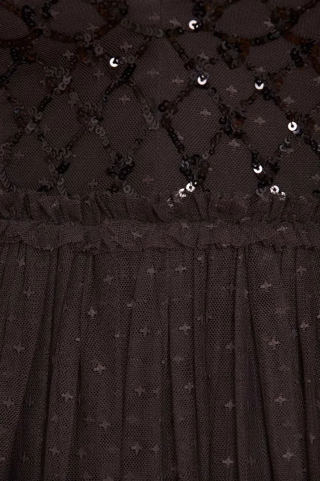 Needle and Thread Dresses Heart Lattice Bodice Cami Ankle Gown Black 8211 Women