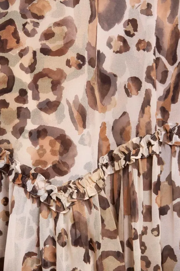 Needle and Thread Dresses Leopard Sonata Georgette Ballerina Dress Multi 8211 Women