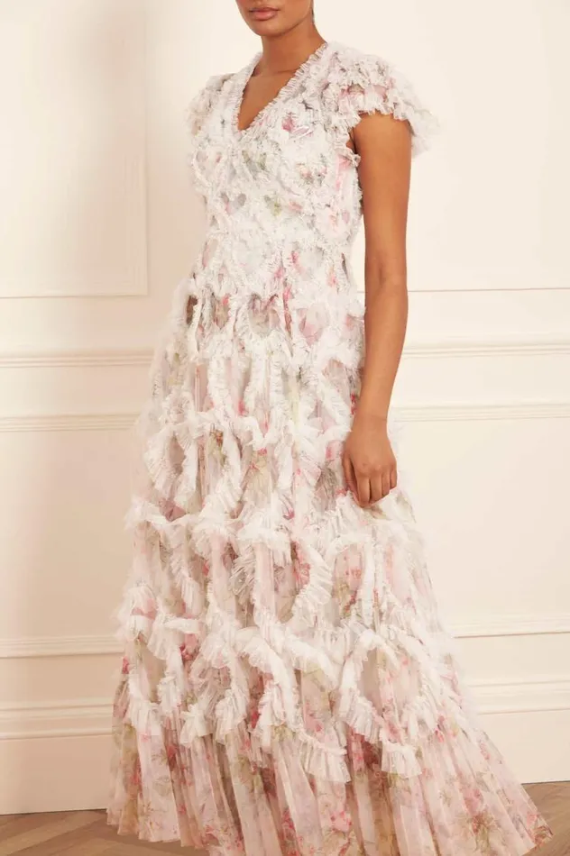 Needle and Thread Dresses Paradise Garden Amorette VNeck Gown Multi 8211 Women