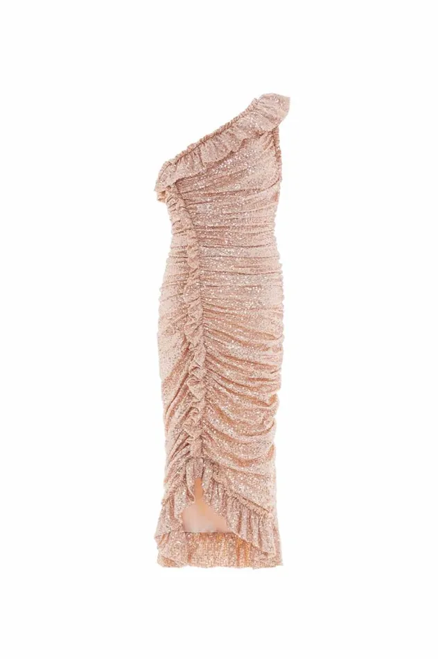 Needle and Thread Dresses Sunray Sequin OneShoulder Ballerina Dress Gold 8211 Women