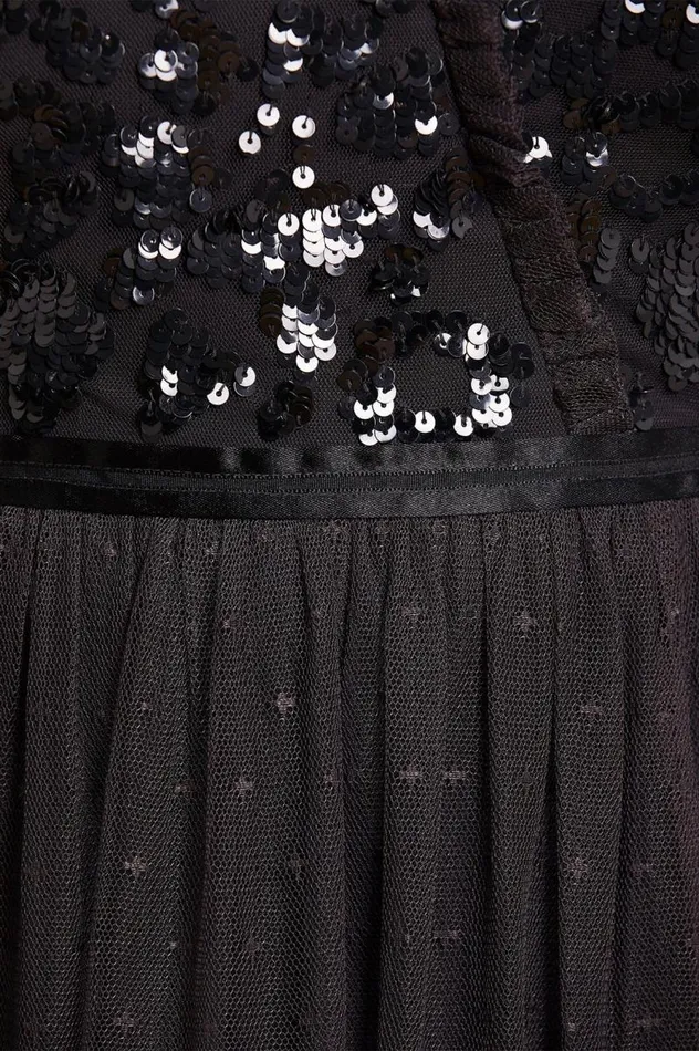 Needle and Thread Dresses Tempest VNeck Bodice Ankle Gown Black 8211 Women