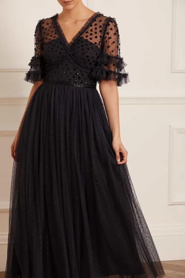 Needle and Thread Dresses Thea Bodice Ankle Gown Black 8211 Women