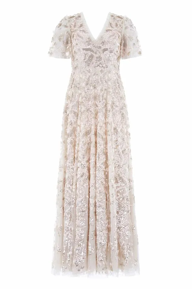 Needle and Thread Dresses Trailing Bow Gown Champagne 8211 Women