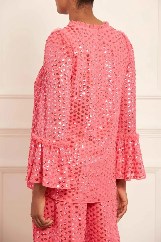 Needle and Thread Tops Raindrop Gloss Tunic Pink 8211 Women