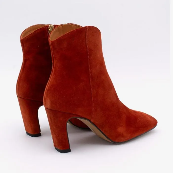 ngel Alarcn Boots And Booties Woman DRACO 8211 Split Leather Cowboy Ankle Boots