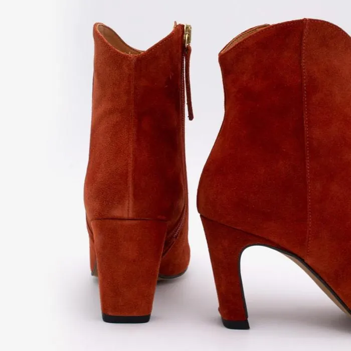 ngel Alarcn Boots And Booties Woman DRACO 8211 Split Leather Cowboy Ankle Boots