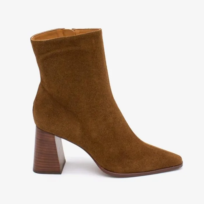 ngel Alarcn Boots And Booties Woman TRIMIA 8211 Ankle Boots With Pointed Toe Wide Heel And Zipper