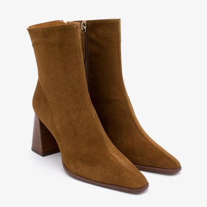 ngel Alarcn Boots And Booties Woman TRIMIA 8211 Ankle Boots With Pointed Toe Wide Heel And Zipper