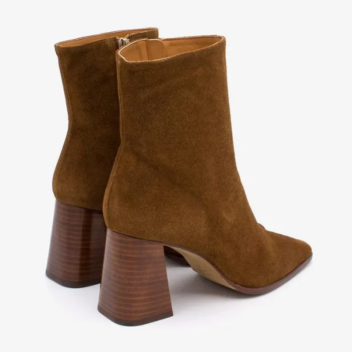 ngel Alarcn Boots And Booties Woman TRIMIA 8211 Ankle Boots With Pointed Toe Wide Heel And Zipper