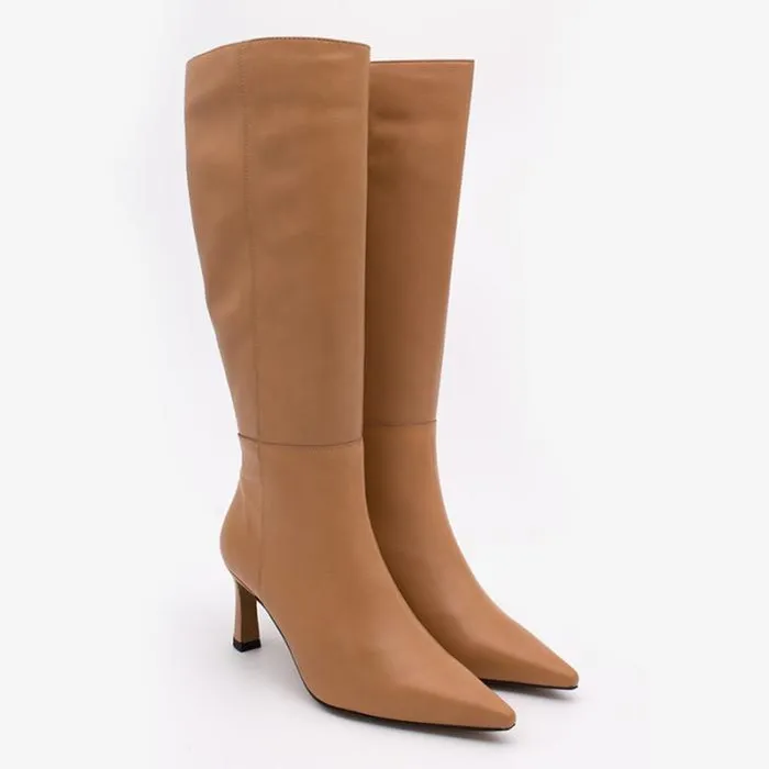 ngel Alarcn Boots Woman DEKA 8211 Leather Heeled Pointed Toe Boots