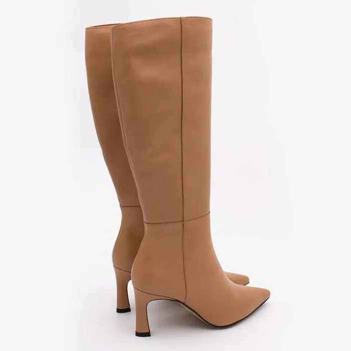 ngel Alarcn Boots Woman DEKA 8211 Leather Heeled Pointed Toe Boots