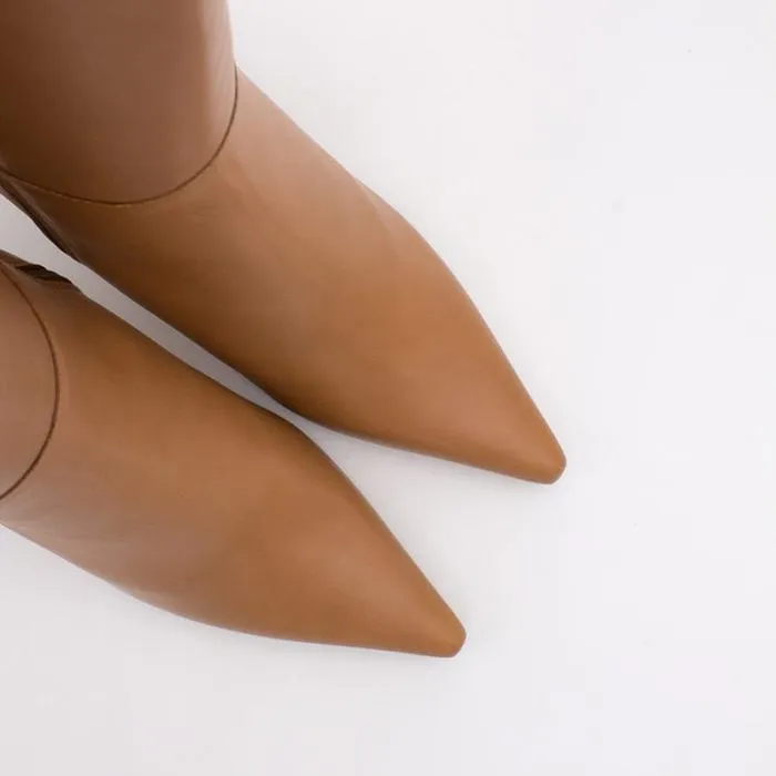 ngel Alarcn Boots Woman DEKA 8211 Leather Heeled Pointed Toe Boots