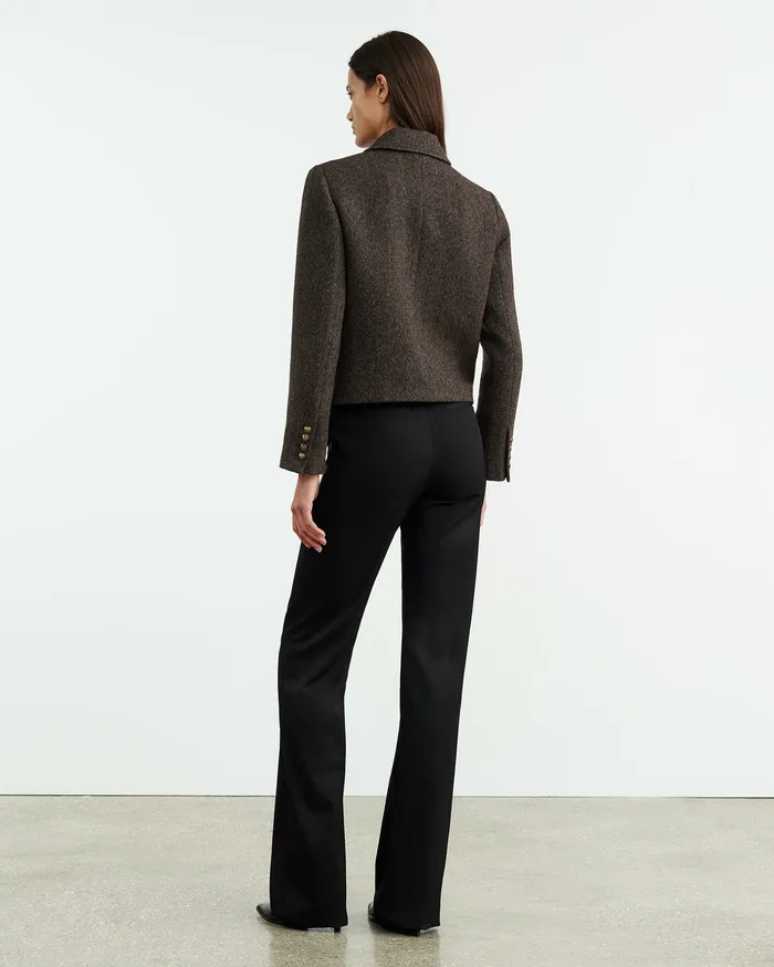 Nili Lotan PAOLA JACKET Bark Herringbone Women Jackets and Blazers