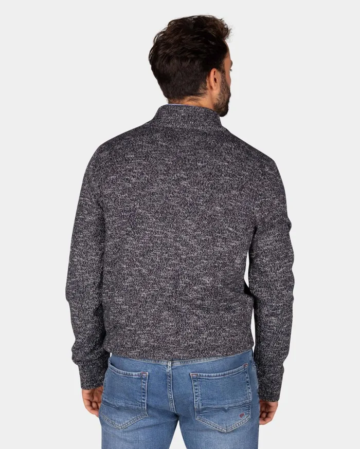 NZA New Zealand Auckland Knitwear Mottled Dark Blue Sweater 8211 Winter Navy 8211 Men