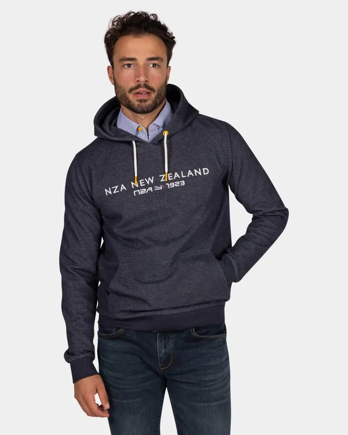 NZA New Zealand Auckland Sweatshirts Navy Hoodie With Logo 8211 Winter Navy 8211 Men