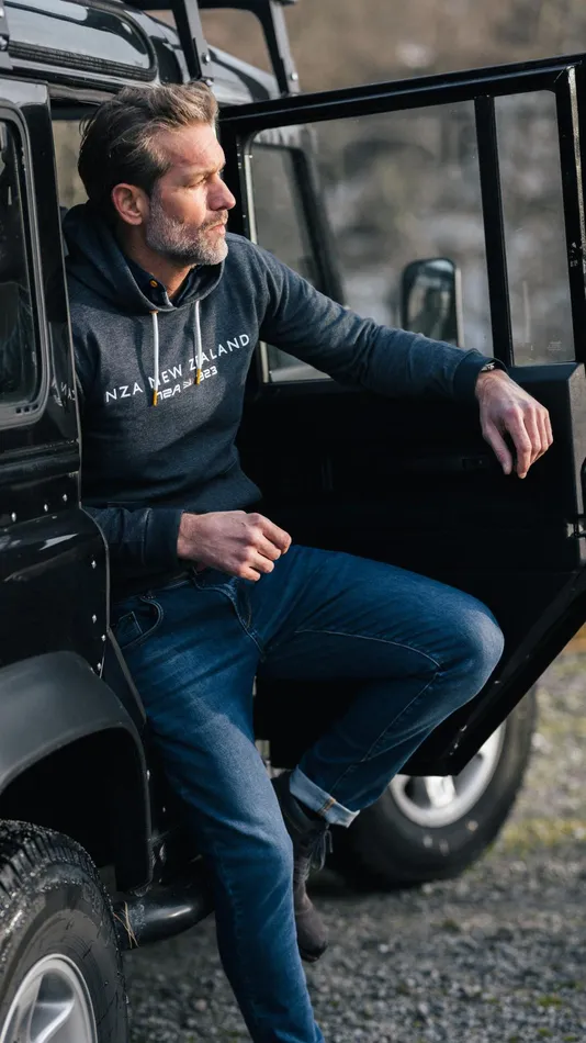 NZA New Zealand Auckland Sweatshirts Navy Hoodie With Logo 8211 Winter Navy 8211 Men