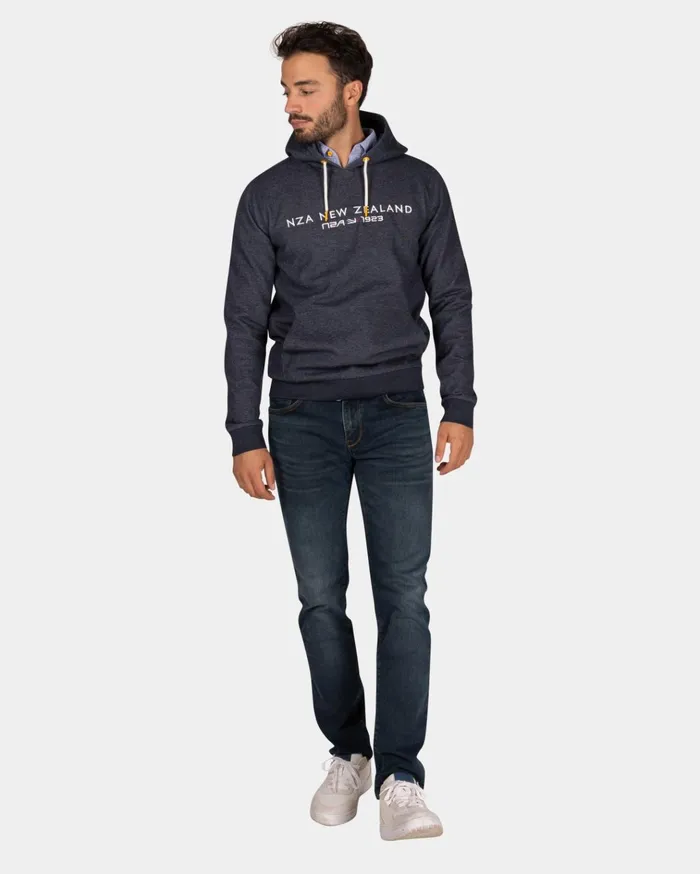 NZA New Zealand Auckland Sweatshirts Navy Hoodie With Logo 8211 Winter Navy 8211 Men