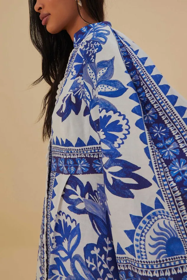 OffWhite Flora Tapestry Lenzing Ecovero Euroflax Maxi Dress Women Farm Rio Maxi Dresses