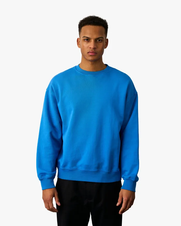 Organic Oversized Crew 8211 Midnight Forest Men Crewneck Sweatshirts Colorfulstandard