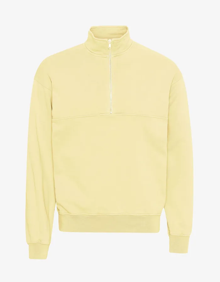 Organic Quarter Zip 8211 Soft Yellow Quarter Zips Colorfulstandard Men