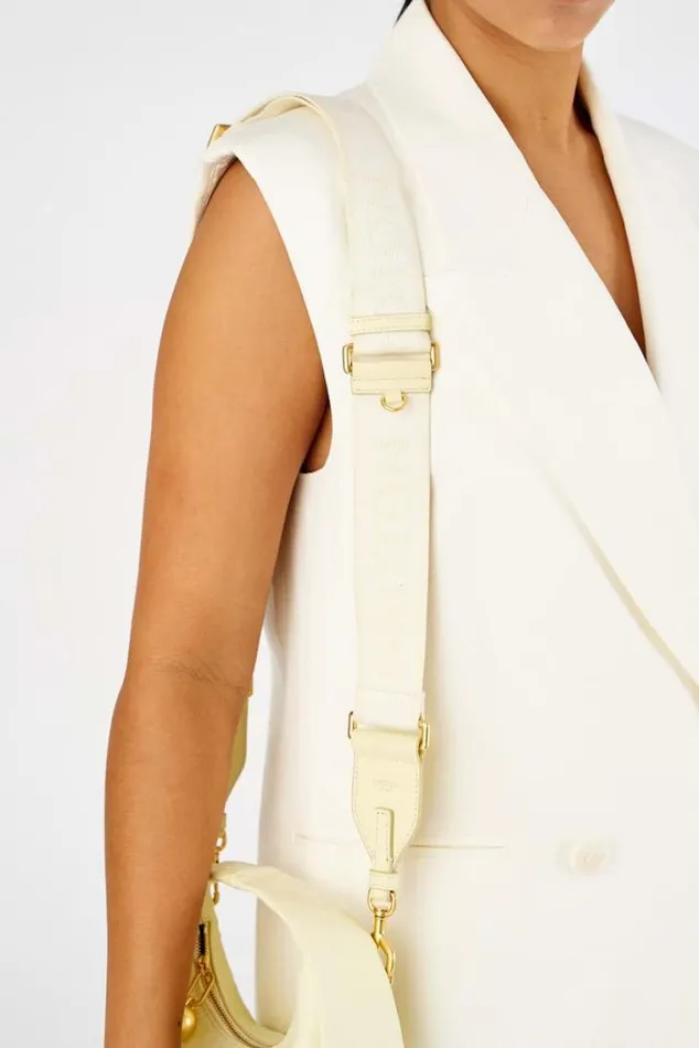 Oroton Bag Straps Fife Webbing Strap Lemon Butter 8211 Accessories