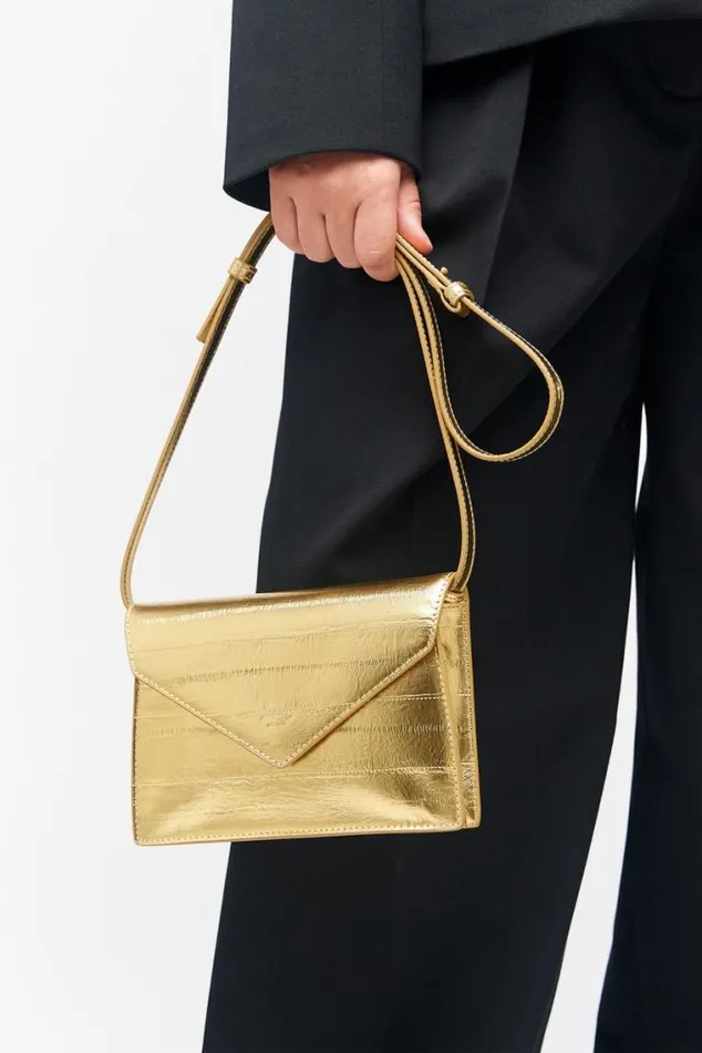 Oroton Clutches Mia Texture Clutch Gold Metallic 8211 Women
