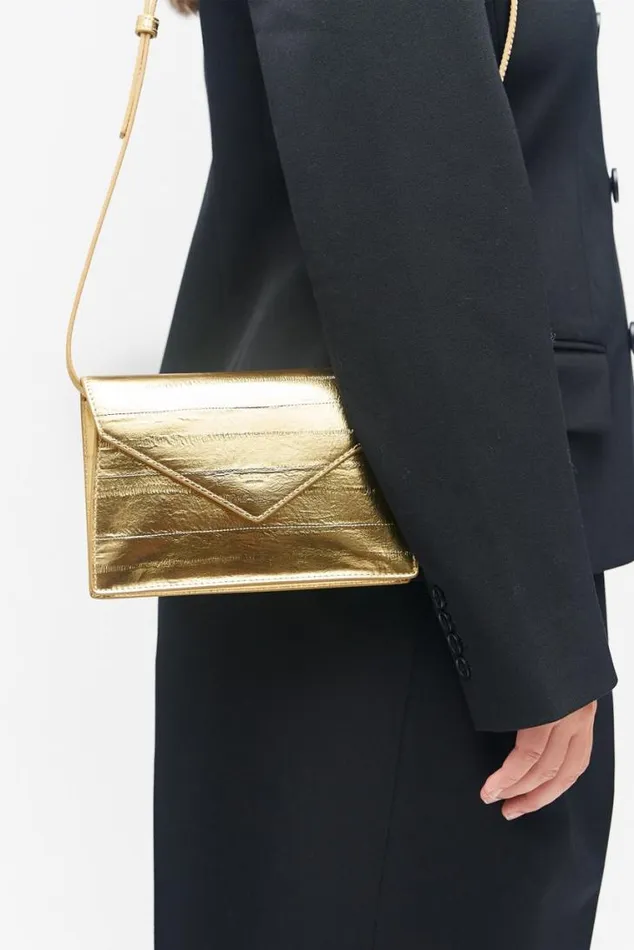 Oroton Clutches Mia Texture Clutch Gold Metallic 8211 Women