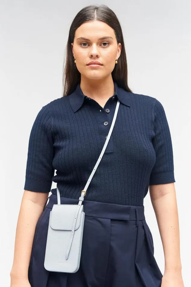 Oroton Crossbody Margot Phone Crossbody Dusk Blue 8211 Women