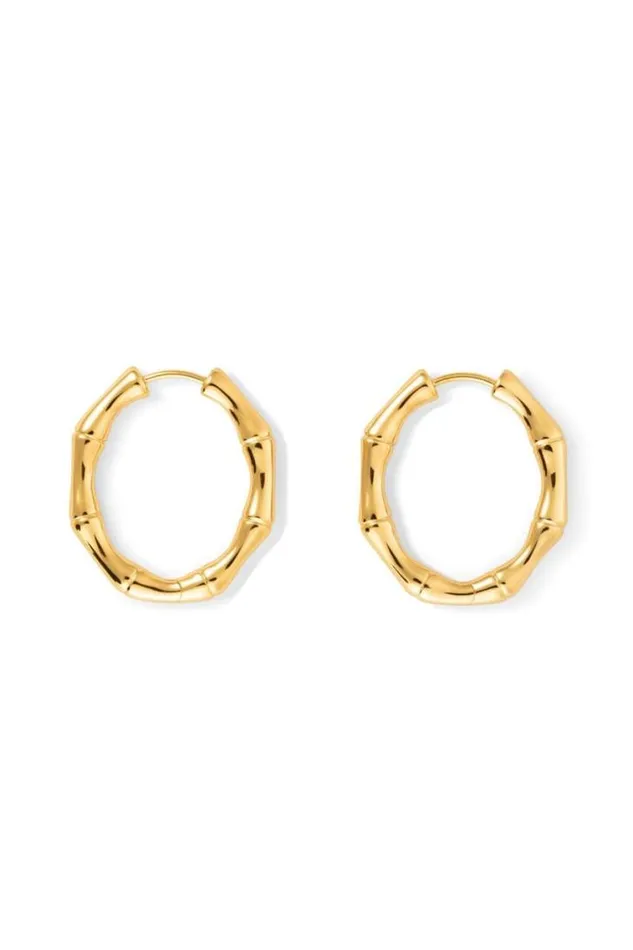 Oroton Earrings Fife Large Hoops 18k Gold 8211 Jewellery