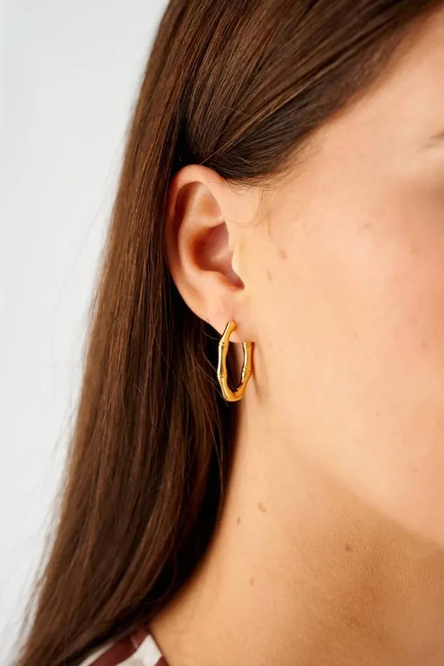 Oroton Earrings Fife Large Hoops 18k Gold 8211 Jewellery