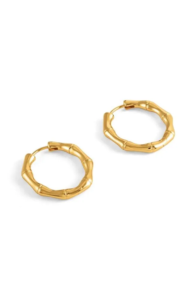 Oroton Earrings Fife Large Hoops 18k Gold 8211 Jewellery