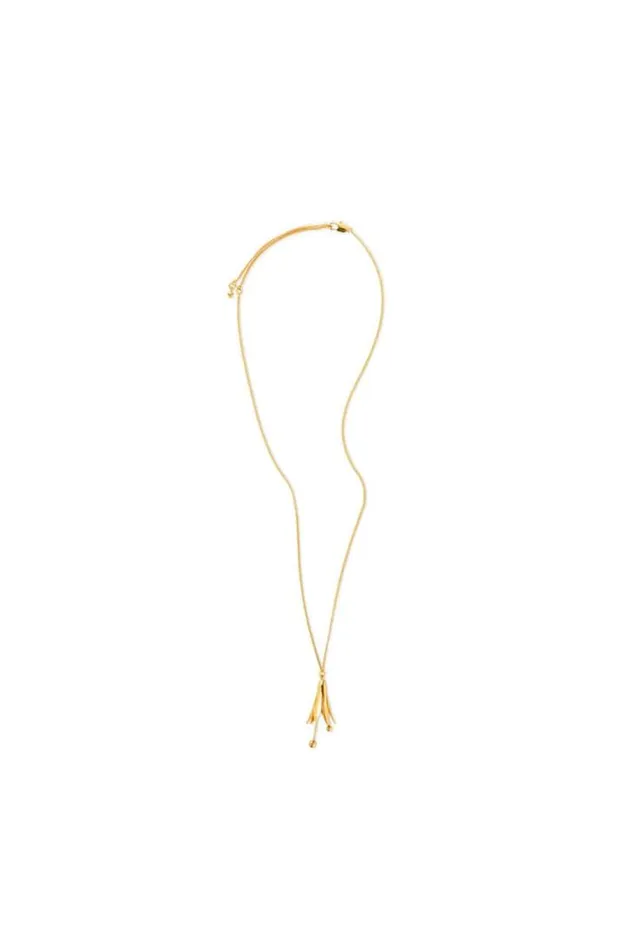 Oroton Necklaces Lilium Pendant Shiny Gold 8211 Jewellery