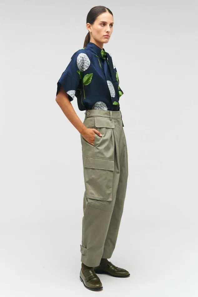 Oroton Pants Cargo Pant Sage 8211 Women