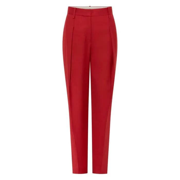 Oroton Pants Pleat Pant Cerise 8211 Women
