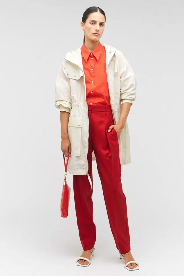 Oroton Pants Pleat Pant Cerise 8211 Women