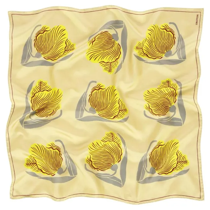 Oroton Scarves Linear Tulip Scarf Fennel 8211 Accessories