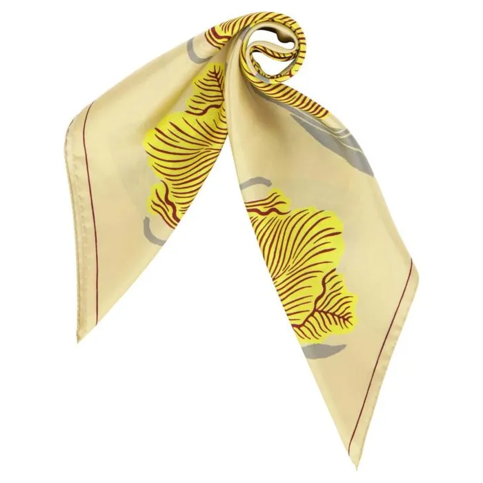 Oroton Scarves Linear Tulip Scarf Fennel 8211 Accessories