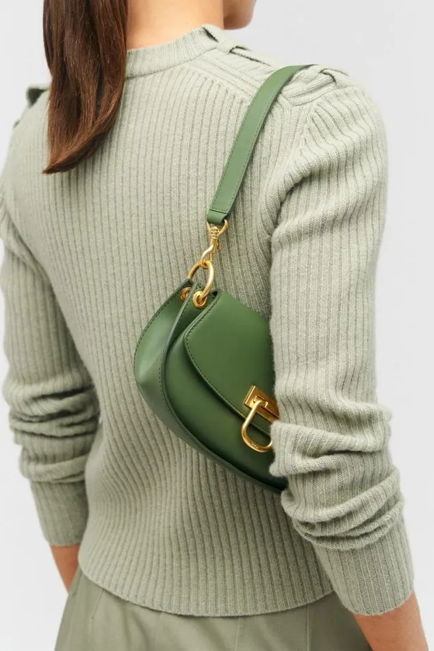 Oroton Shoulder Colt Small Baguette Moss 8211 Women