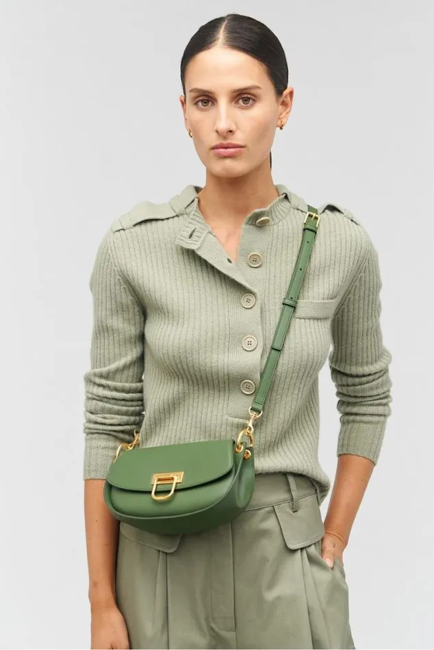 Oroton Shoulder Colt Small Baguette Moss 8211 Women