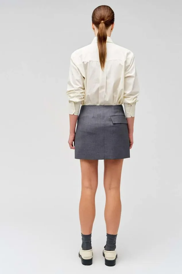 Oroton Tops Poplin Long Sleeve Shirt Cream 8211 Women