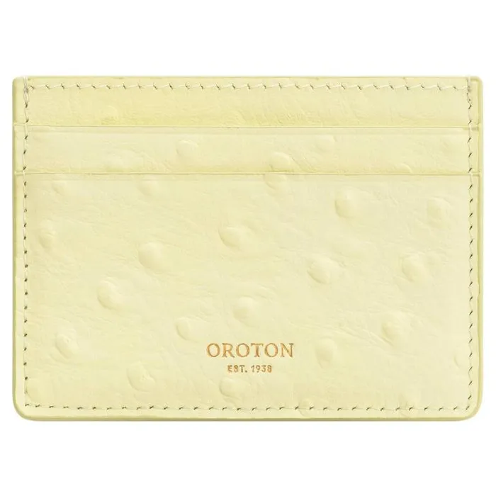 Oroton Wallets Jemima Texture Card Holder Lemon Butter 8211 Accessories