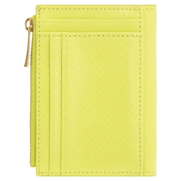 Oroton Wallets Mia Texture 10 Credit Card Mini Zip Wallet Sicily Yellow 8211 Accessories