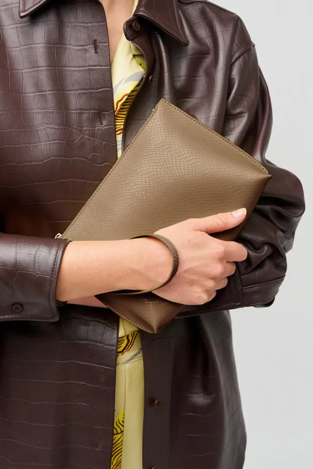 Oroton Wallets Mia Texture Pouch Wicker 8211 Accessories