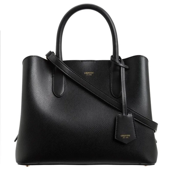 Oroton Work Muse Small Three Pocket Day Bag Black 8211 Women