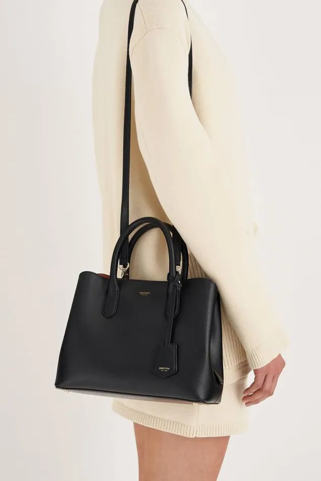 Oroton Work Muse Small Three Pocket Day Bag Black 8211 Women