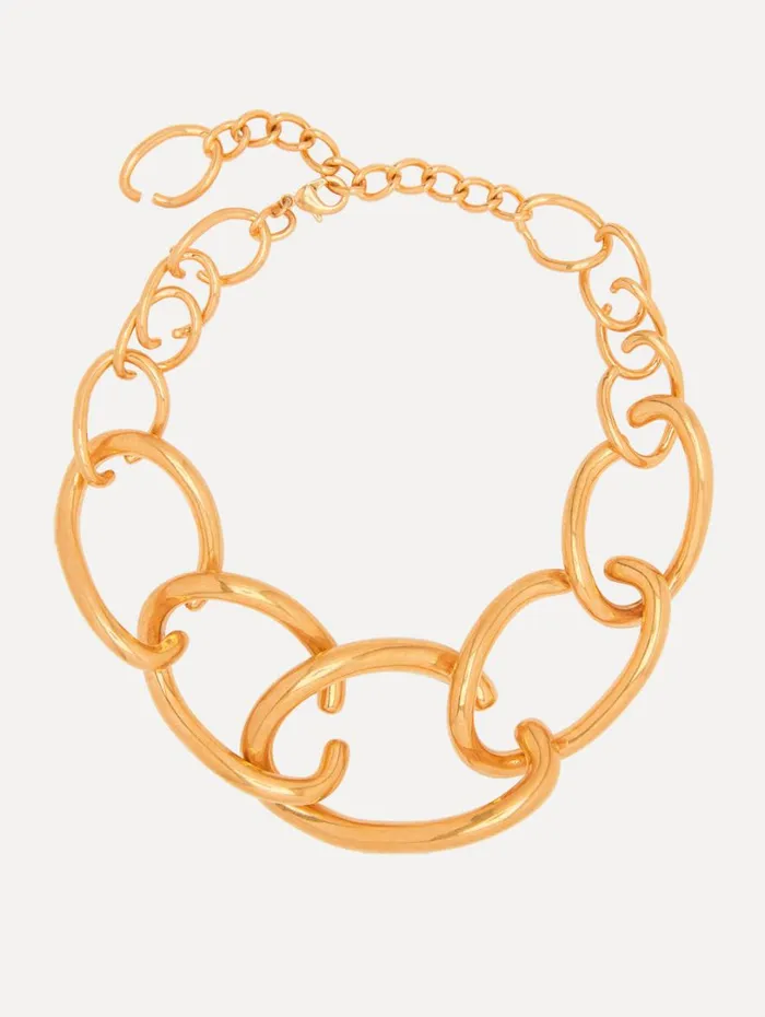 Oscar De La Renta O ChainLink Necklace Gold Women Necklaces