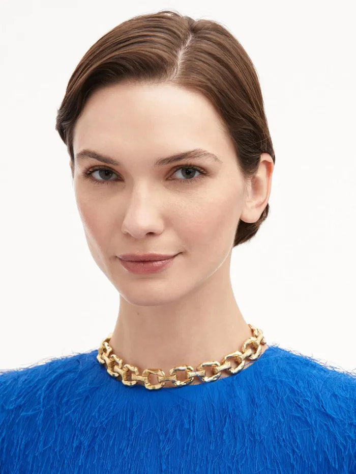 Oscar De La Renta Oversized ChainLink Necklace Gold Women Necklaces Oscar De La Renta Oversized ChainLink Necklace Gold Women Necklaces